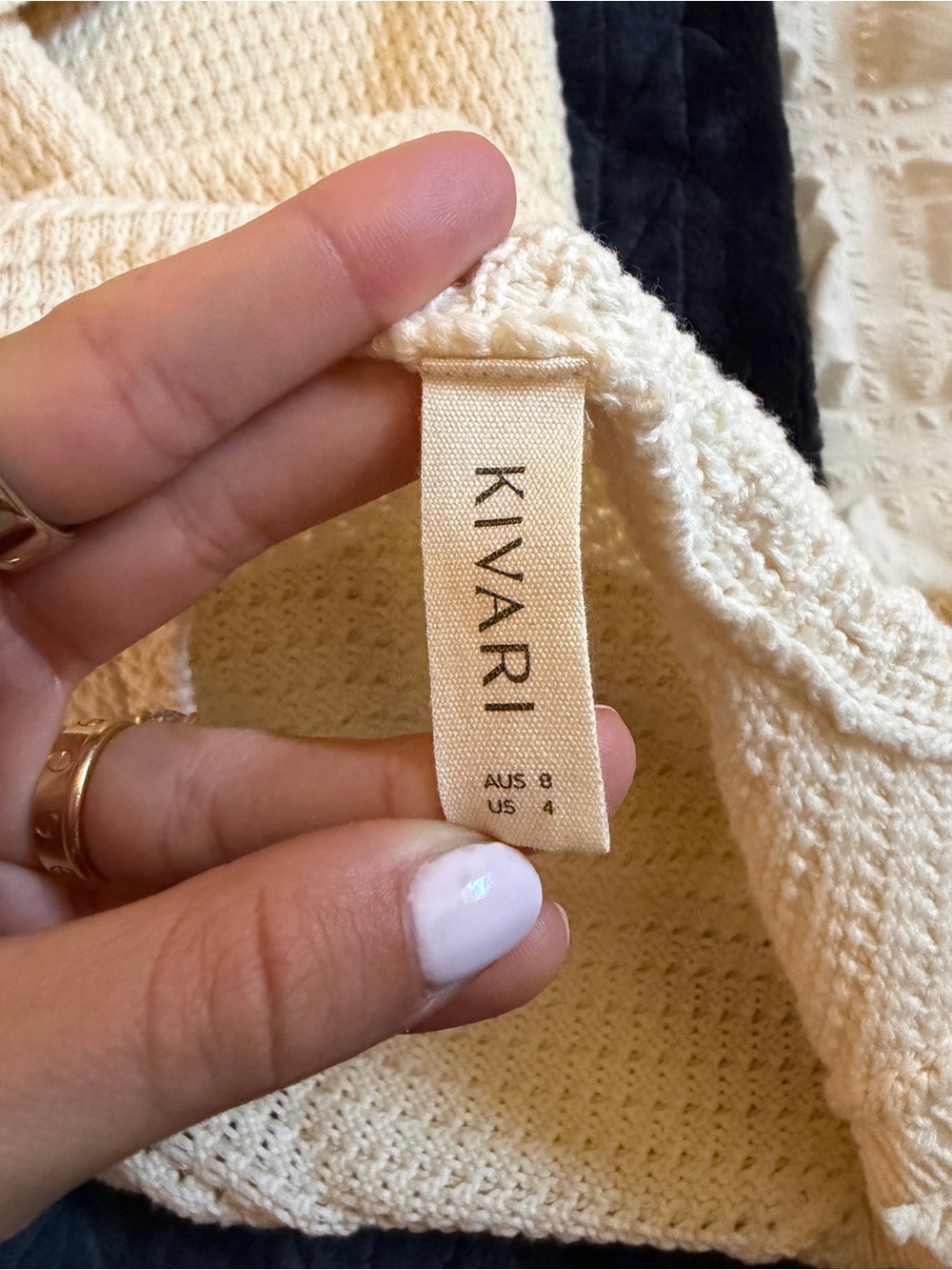 Kivari Cream Knit Women's dress